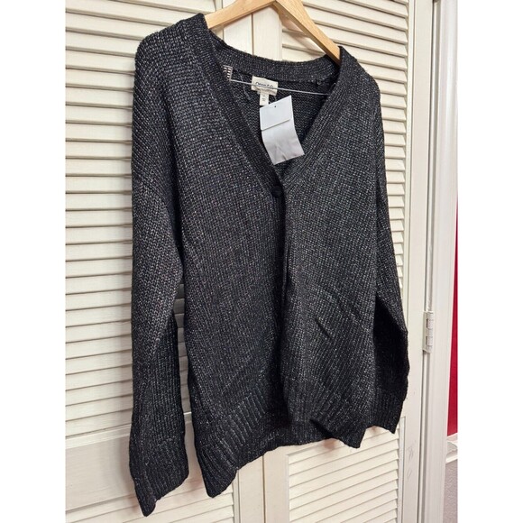 Open Edit Button Cardigan Sweater Gray Size Small - Picture 6 of 7